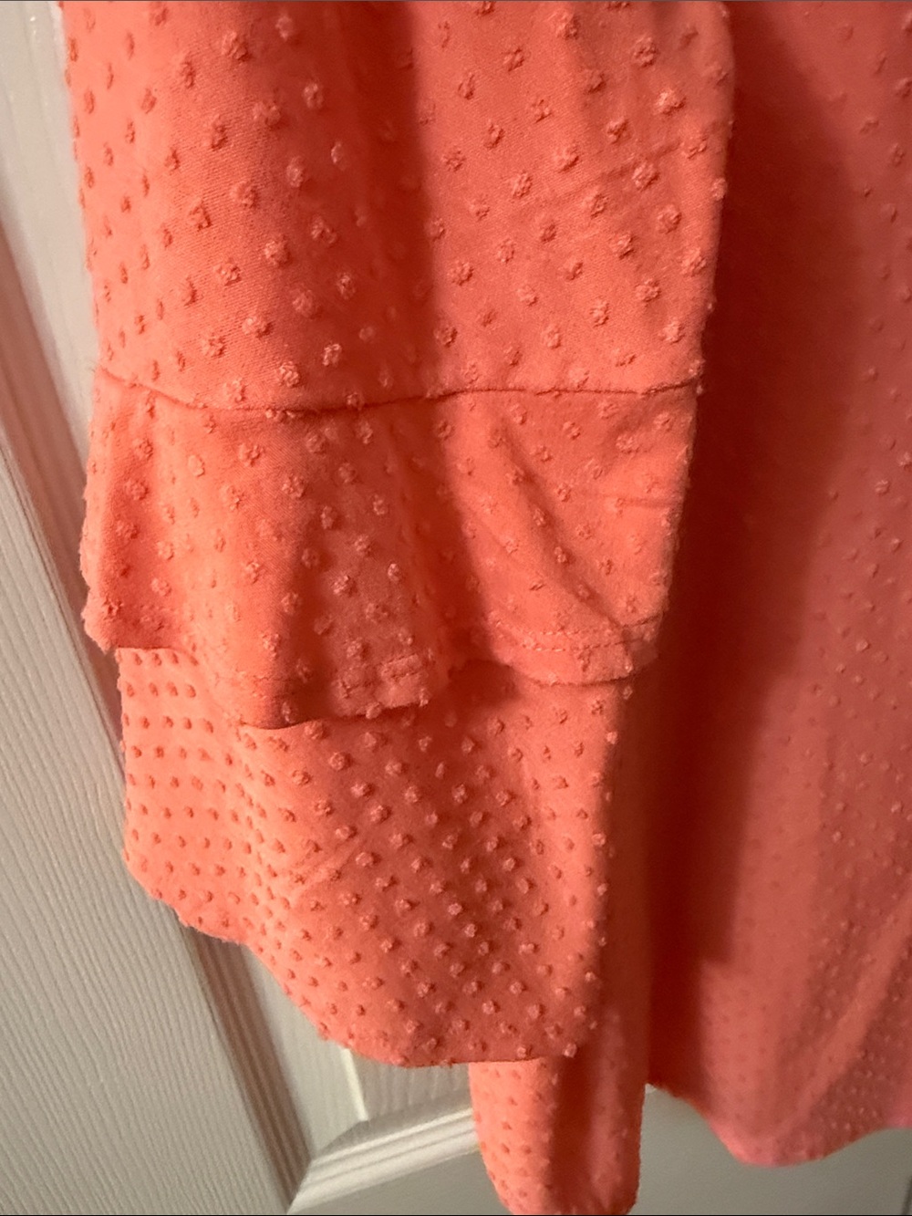 Ruby Rd. Coral Dot Ruffle-Sleeve Tunic Top - Picture 4 of 5